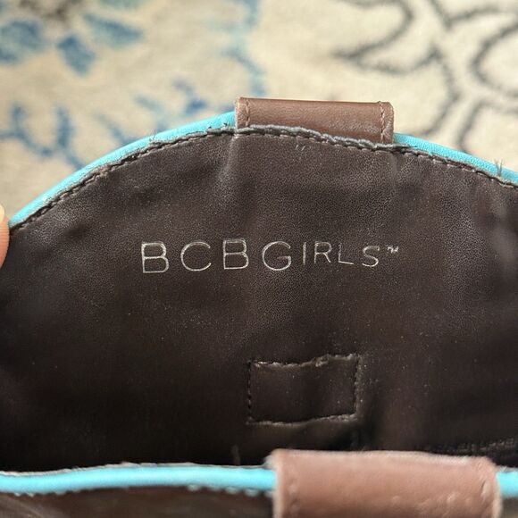 BCBG Pattern/studded Brown Leather Cowgirl Boots Turquoise Accents Brazil 7.5 - Picture 5 of 12